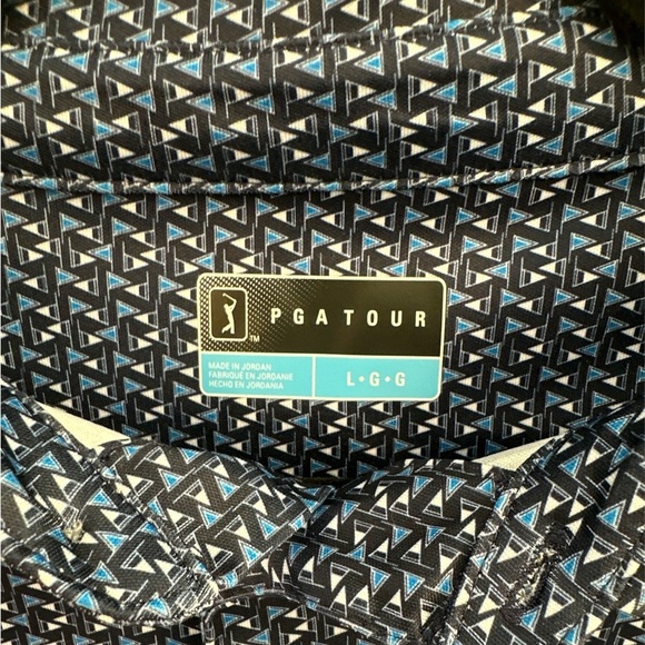 PGA Tour Polo Black and Blue Design Large‎ Excellent - Picture 3 of 3